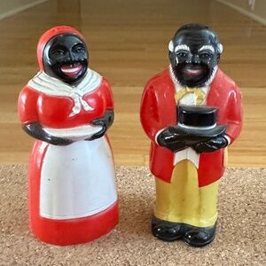 Red Ceramic Salt and Pepper Shakers - Decorative Kitchen Pair